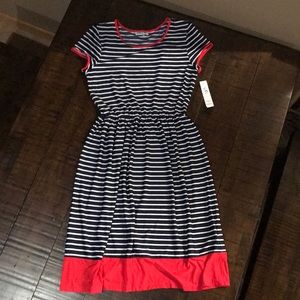 Blue and White stripped dress